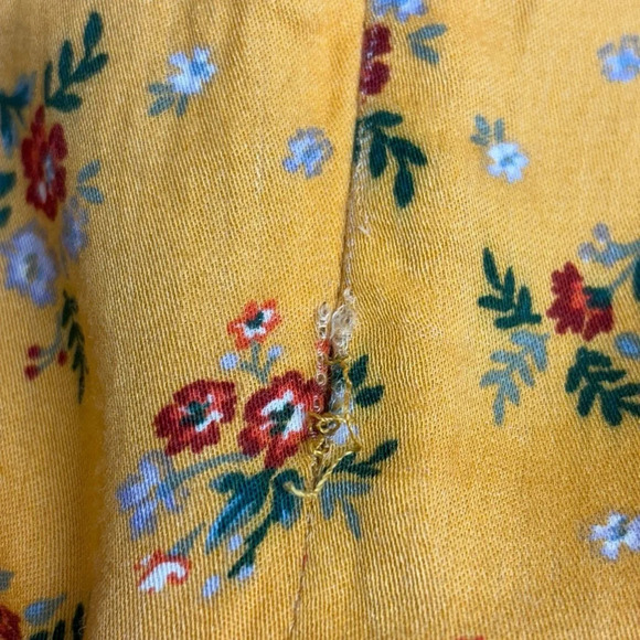 Miss Me Floral Peasant Blouse Yellow S - Picture 5 of 8